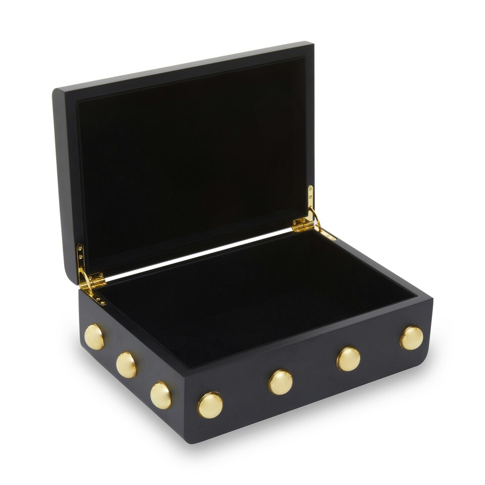 image 1 of Frida Black Finish Large Trinket Box