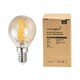 image 3 of ValueLights Pack of 2 Retro Style 4w LED Filament SES E14 Amber Tinted Golfball Light Bulbs 2700K Warm White