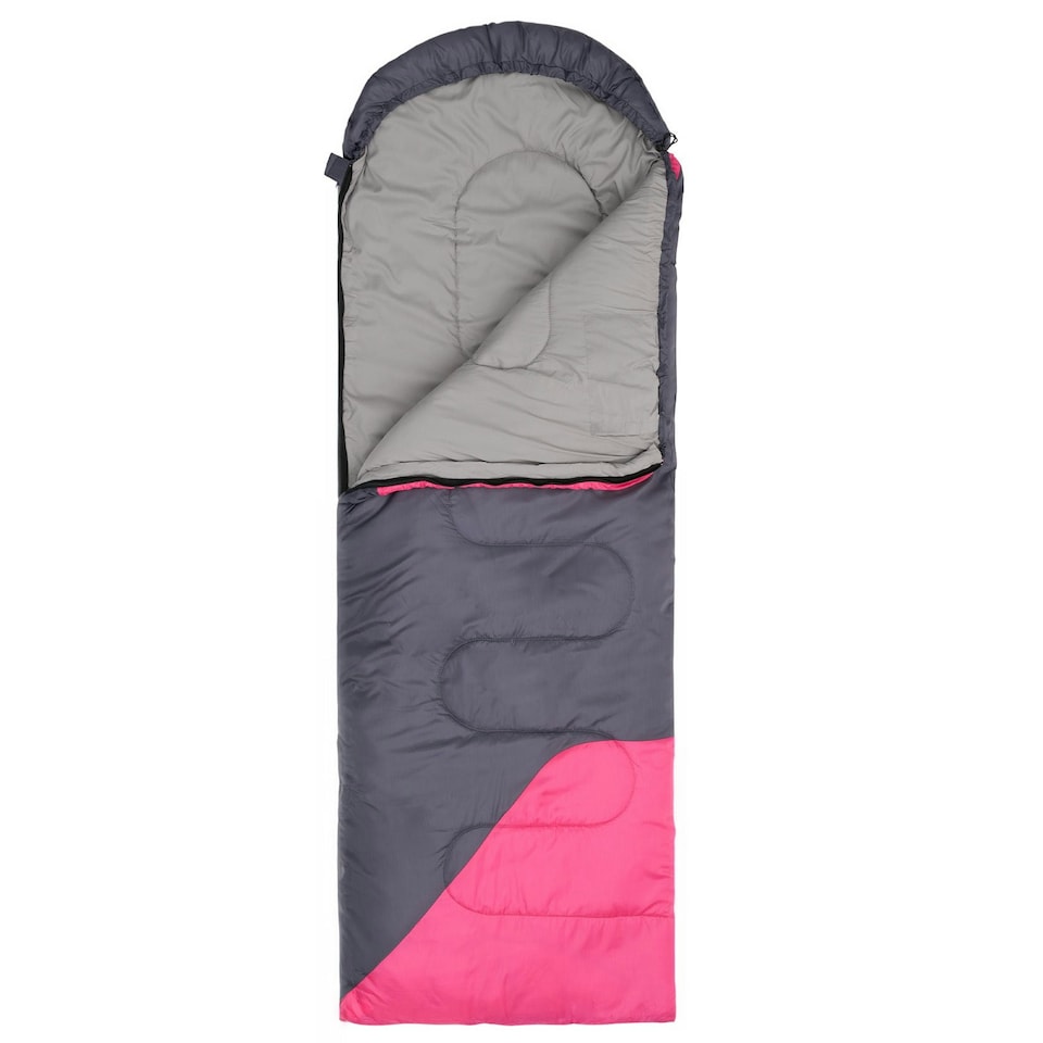 image 1 of Premium Waterproof Lightweight Sleeping Bag - Pink - 3-4 Seasons