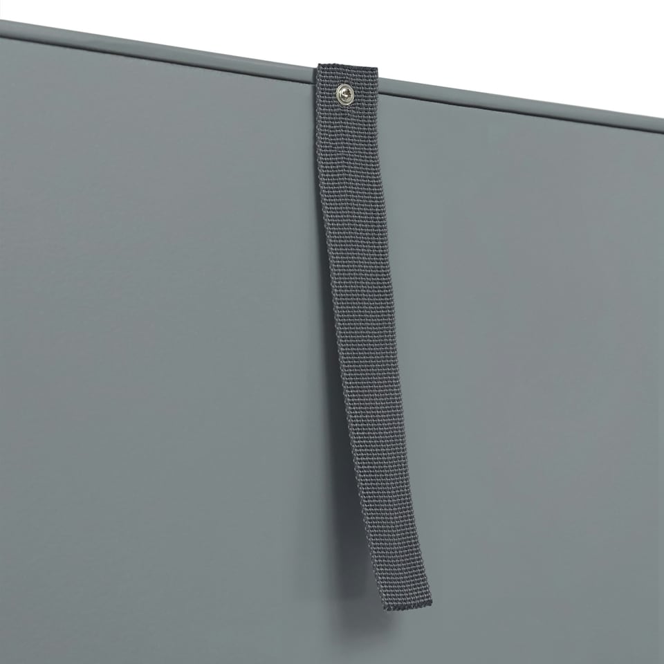 image 1 of Teamson Home Mercer Mid Century Modern Bathroom Linen Tower Storage with Two Doors, Gray