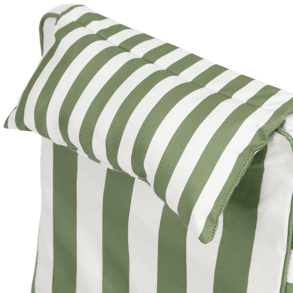 image 1 of High Back Seat Pad Deck Stripe, Cushion, Olive