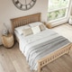 image 3 of Pitlochry Solid Wooden Oak Shaker Style Bed Frame (Double)