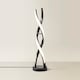 image 4 of ValueLights Infinity Black Double Twist Integrated LED Table Lamp