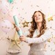 image 2 of Rose Gold Paper Biodegradable Confetti Cannon 40cm