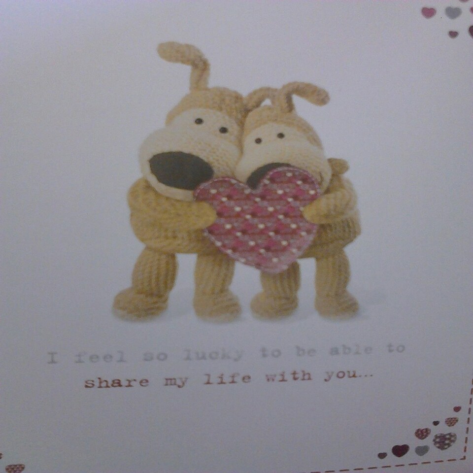 image 1 of Boofle Boxed Luxury Die Cut Attachments Valentine's Day Card Wife