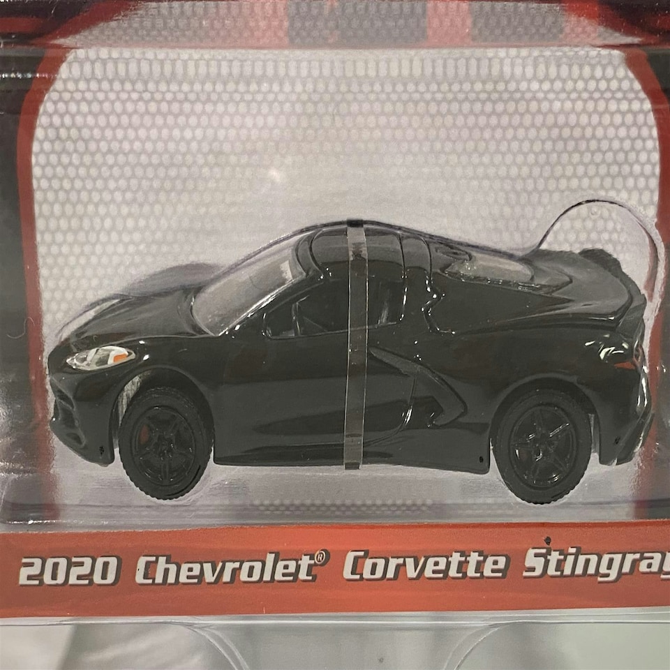 image 1 of 2020 Chevrolet Corvette Stringray Black 1:64 Scale Greenlight 37220F