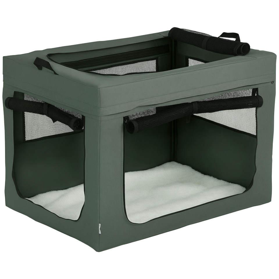 image 1 of PawHut 90cm Soft Side Pet Carrier w/ Cushion, for Large Dogs - Grey