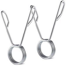 Modern Fitness Silver Olympic Barbell Clamps Professional 50mm Aluminium Quick-Release Locking Collars Pair