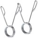 image 1 of Modern Fitness Silver Olympic Barbell Clamps Professional 50mm Aluminium Quick-Release Locking Collars Pair