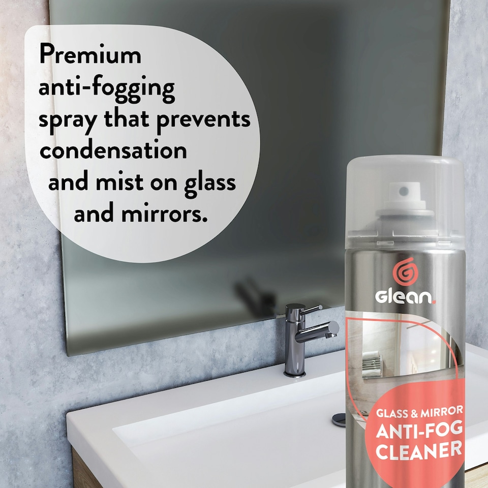 image 1 of Glean Glass Mirror Anti-Fog Cleaner - 3-Pack
