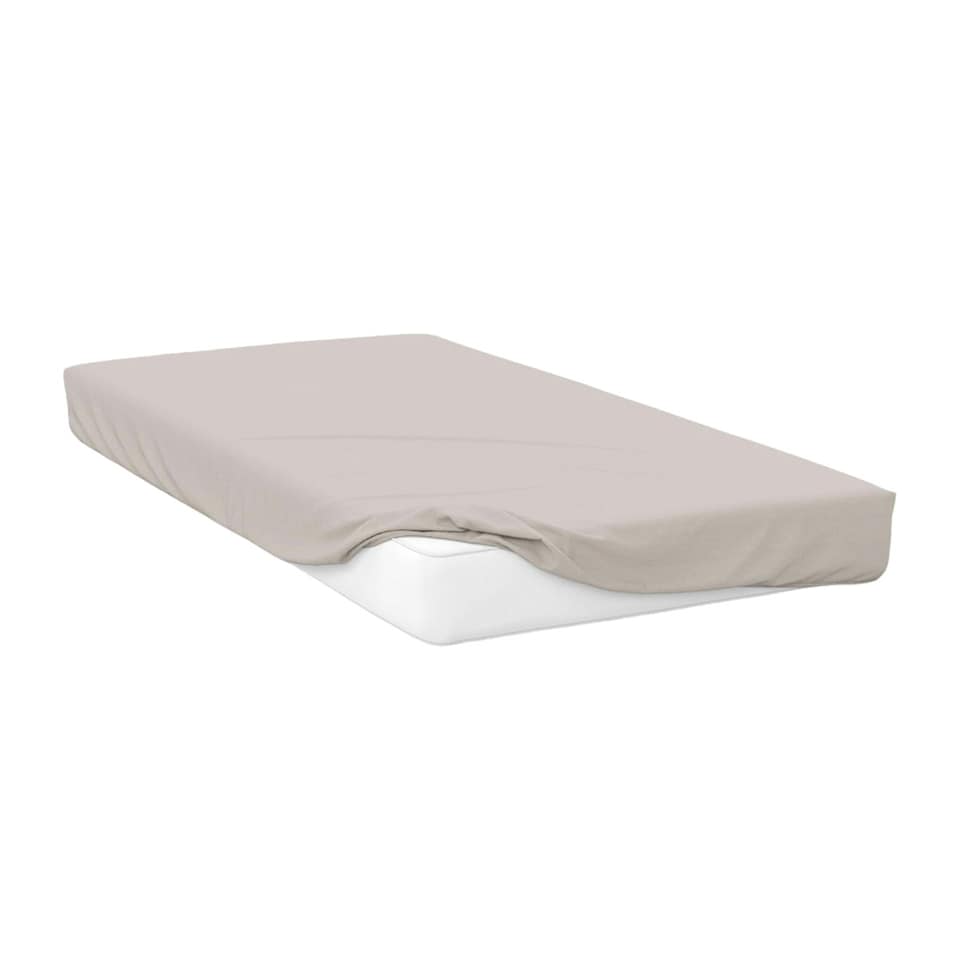 image 1 of Belledorm 400 Thread Count Egyptian Cotton Extra Deep Fitted Sheet - Oyster - Double