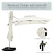 image 6 of Outsunny 360° Cantilever Parasol Roma Umbrella w/ Base Weights, Beige