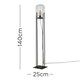 image 2 of ValueLights Dawlish Matt Black Floor Lamp and E27 Pear LED 4W Warm White Bulb