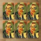 image 2 of portrait cubism art style,man calls on a phone (Coaster)