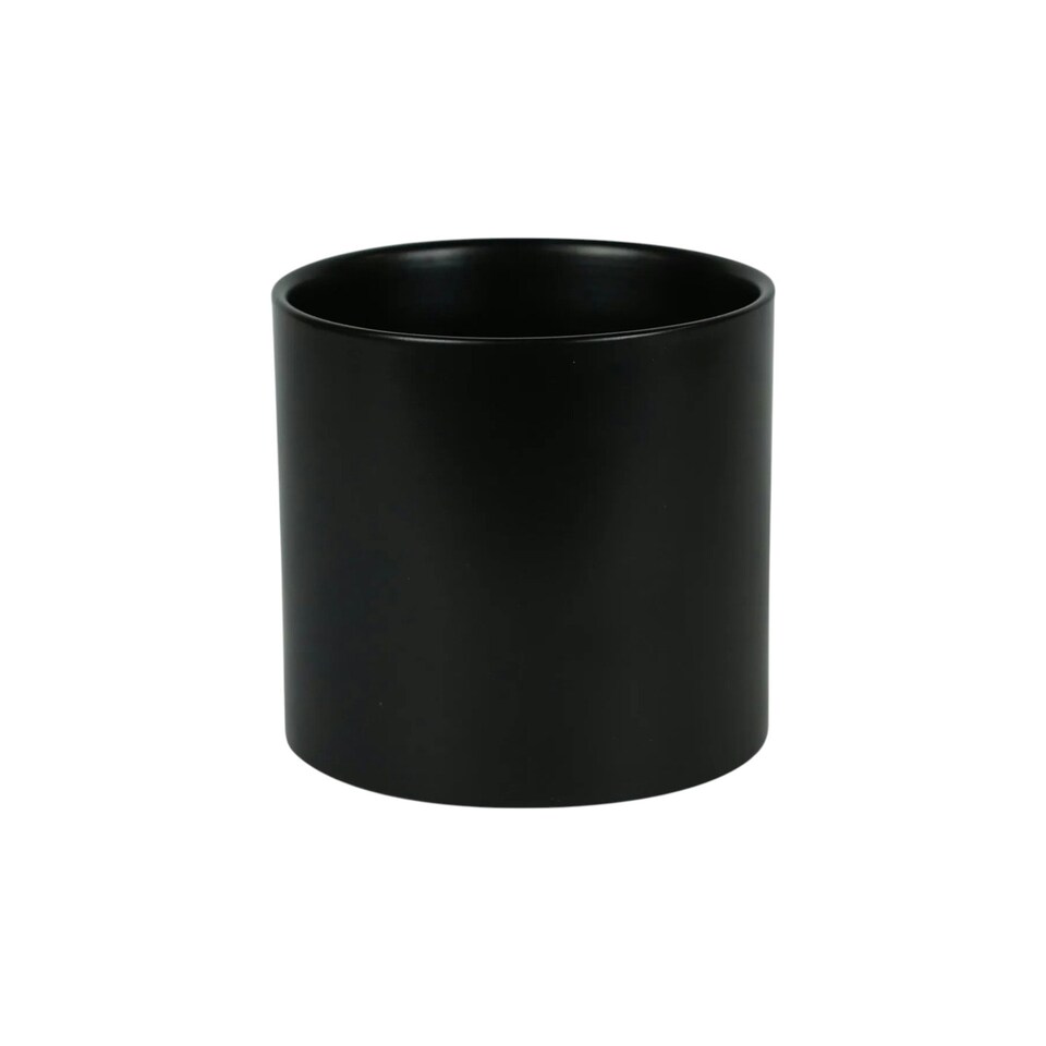 image 1 of Minimalist Matte Black Ceramic Indoor Planter - H13 x W13.5cm Black
