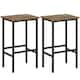 image 1 of HOMCOM Industrial Bar Stools, Set of 2 Kitchen Breakfast Bar Chairs with Footrest, Counter Height Island Stools for Dining Area, Home Pub, Rustic Brown