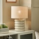 image 2 of BHS Florence Flump Table Lamp | Cream | Ivory