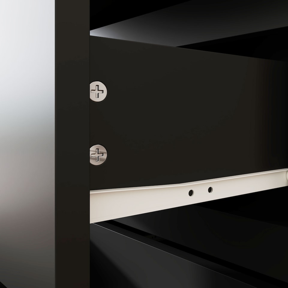 image 1 of HOMCOM Chest of Drawers, 4 Drawers Storage Cabinet Floor Tower Cupboard for Bedroom Living Room, Black