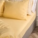 image 1 of OHS Ultra Soft Microfibre Plain Fitted Bed Sheet | Yellow | Lemon | Double