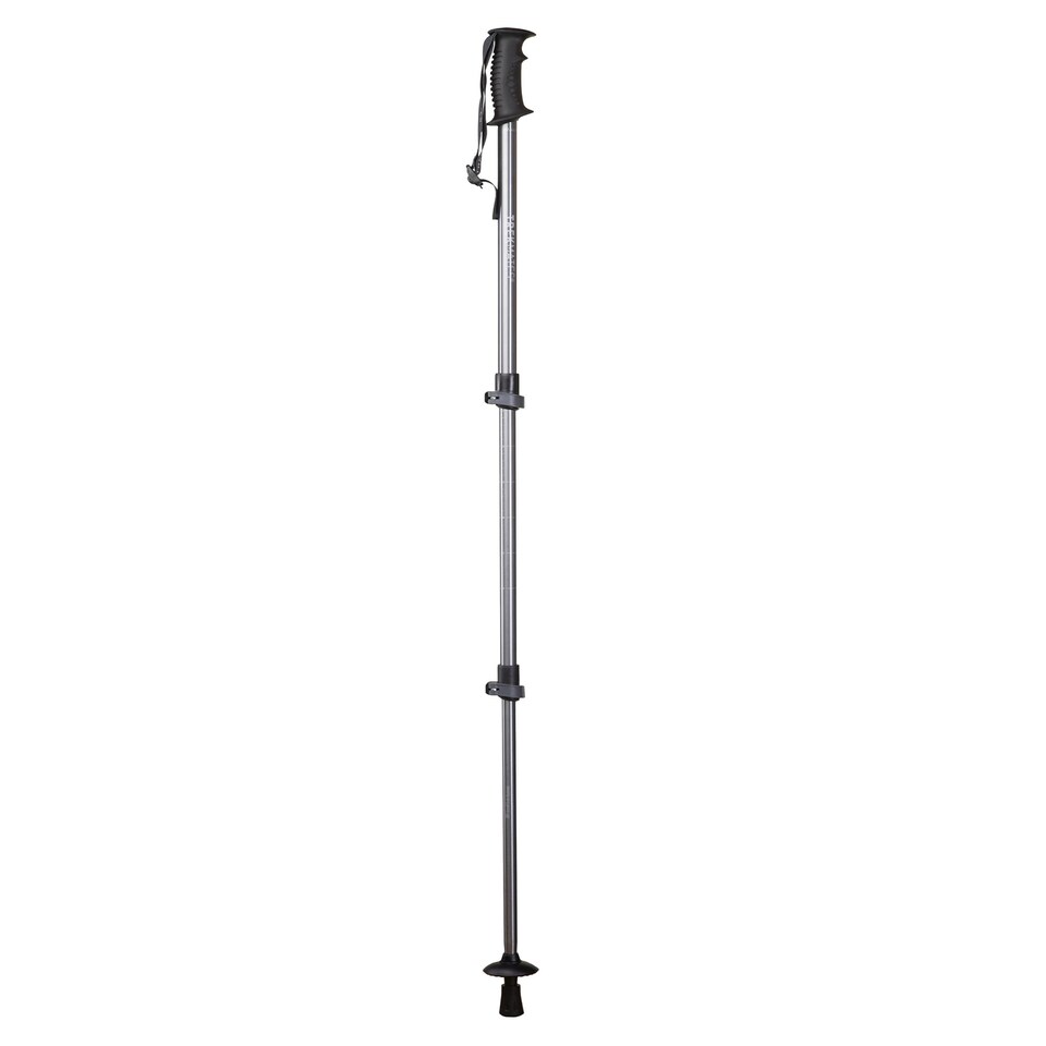 image 1 of Walker Lock Pole Single Adjustable LeverLock Hiking Walking Outdoor Stick | Black | Black | One Size | 1