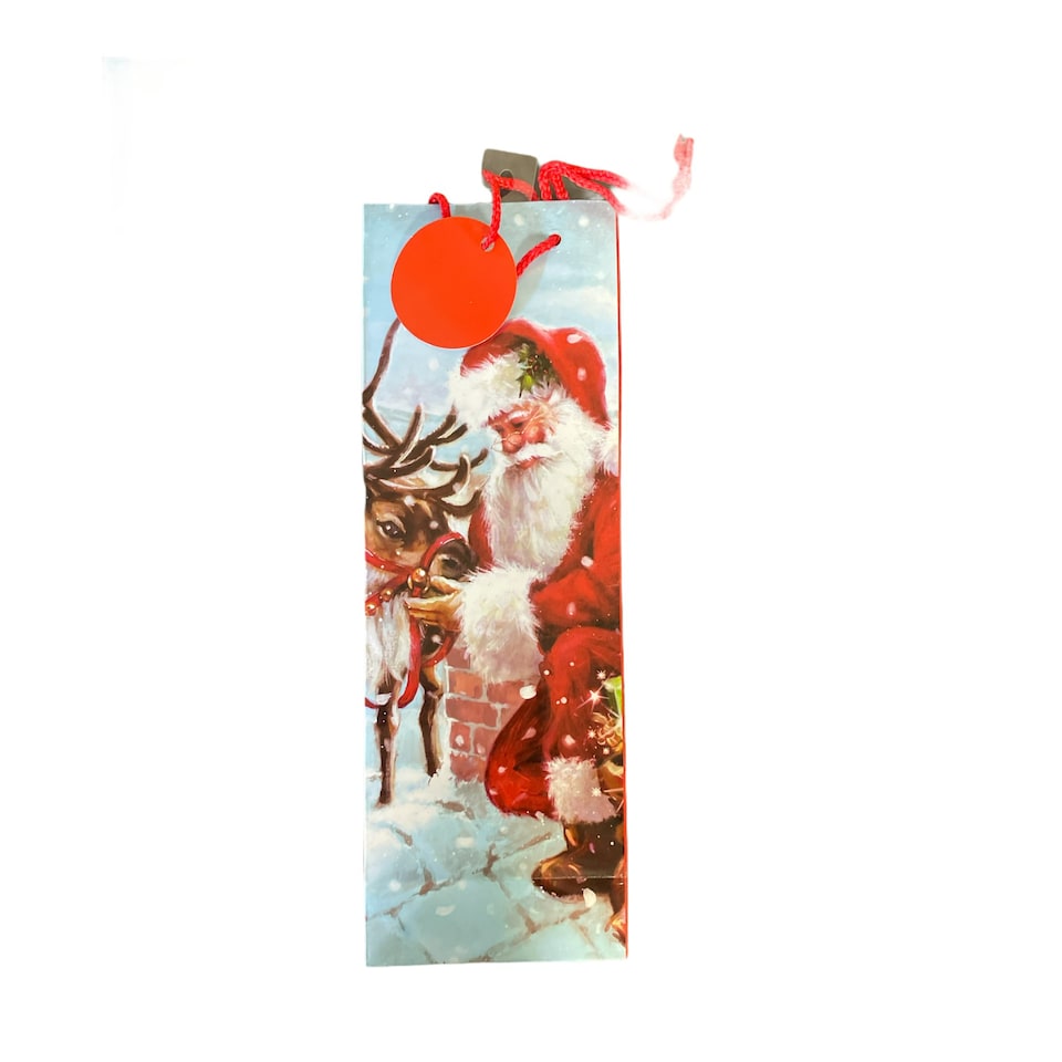 Traditional Santa Bottle Gift Bag