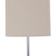 image 3 of First Choice Lighting Chrome Touch Operated Table Lamp with Natural Linen Shade Chrome | Brown