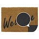 image 2 of JVL Rubber Embossed PVC backed Coir Door Mat 40x60cm - Welcome