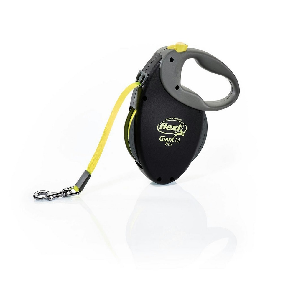 Flexi Giant Neon Medium Retractable Dog Lead - Neon Yellow - 8m