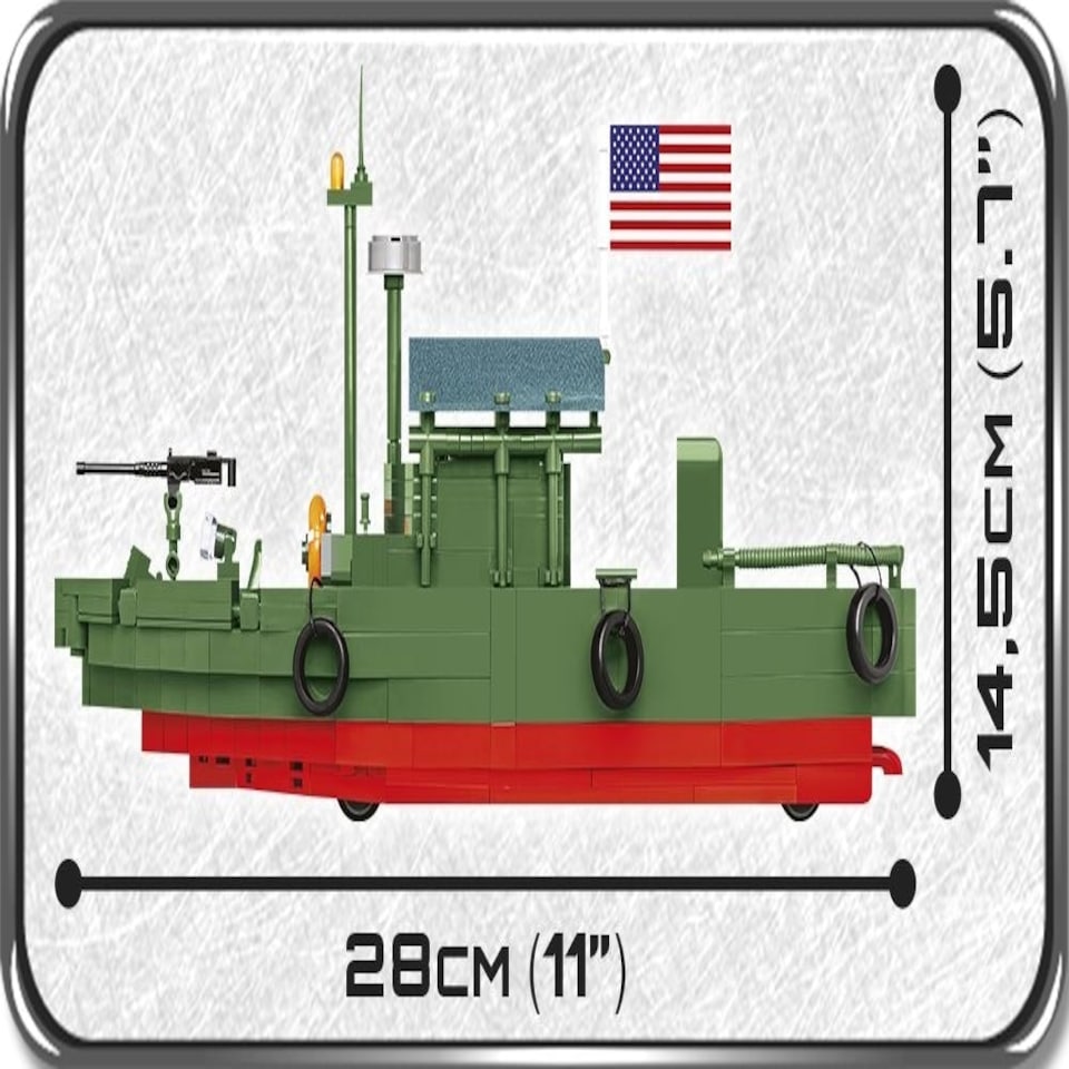 image 1 of Patrol River Boat MK II brick model - COBI 2238 - 615 bricks