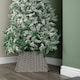 image 4 of 47cm x 46cm Samuel Alexander Foldable Rattan Christmas Tree Skirt in Grey
