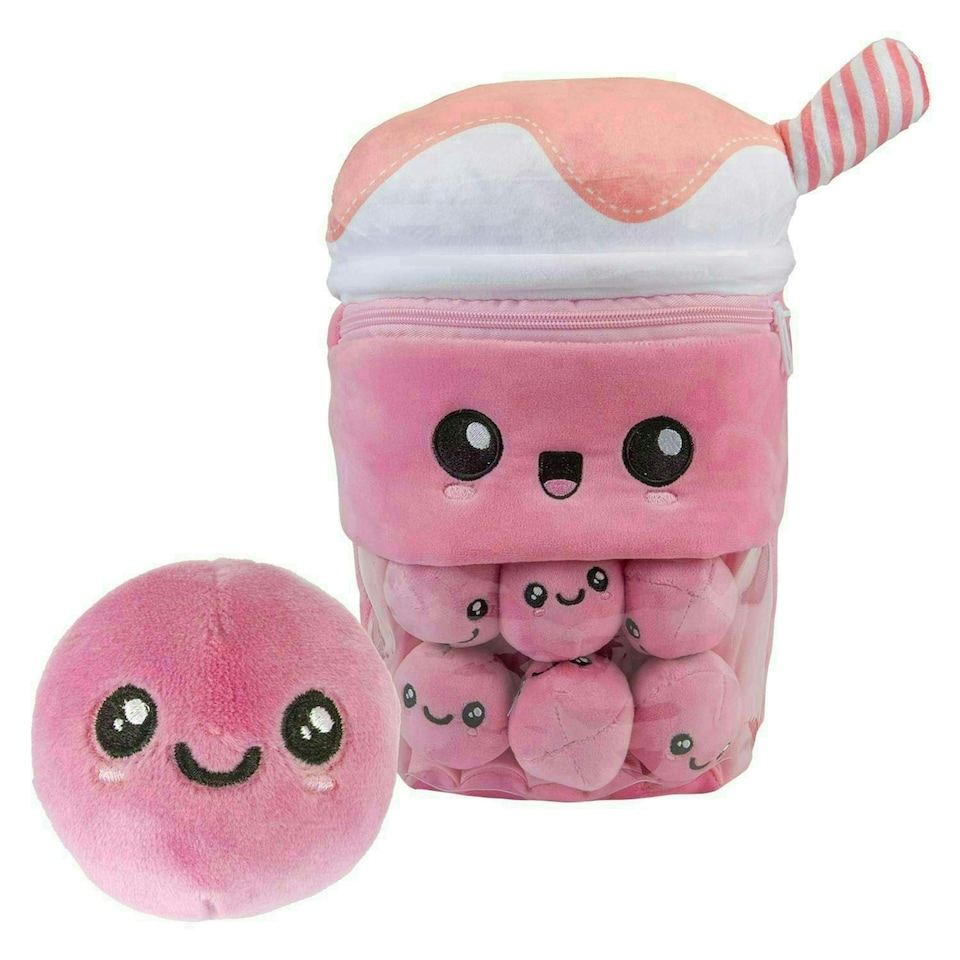image 1 of Boba Tea Soft Toy Cute Plushie Huggable Cuddly Stuffed Toy Gift 35cm Pink