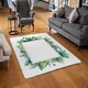 image 2 of Square Botanical Border (Rug) Multi | Large: 140x200cm