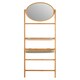 image 1 of Interiors By Premier Versatile 5 Tier Towel Rack With Mirror, Integrated Mirror Towel Rack For Washroom, Foldable Toiletries Trays
