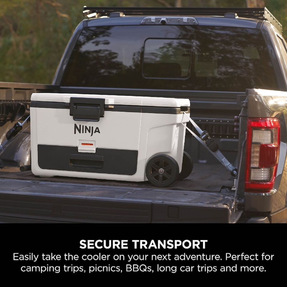 image 1 of Ninja FrostVault 65QT/61L Wheeled Cooler with Dry Zone, Cloud White FB265EUUKWH