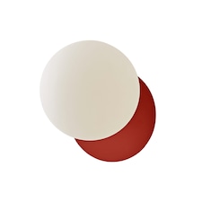 ValueLights Darla Rust Frosted Globe Bathroom Wall Light | Orange