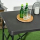 image 6 of Outsunny HDPE Picnic Table Set w/ Dining Table & 2 Benches for 6, Dark Grey 