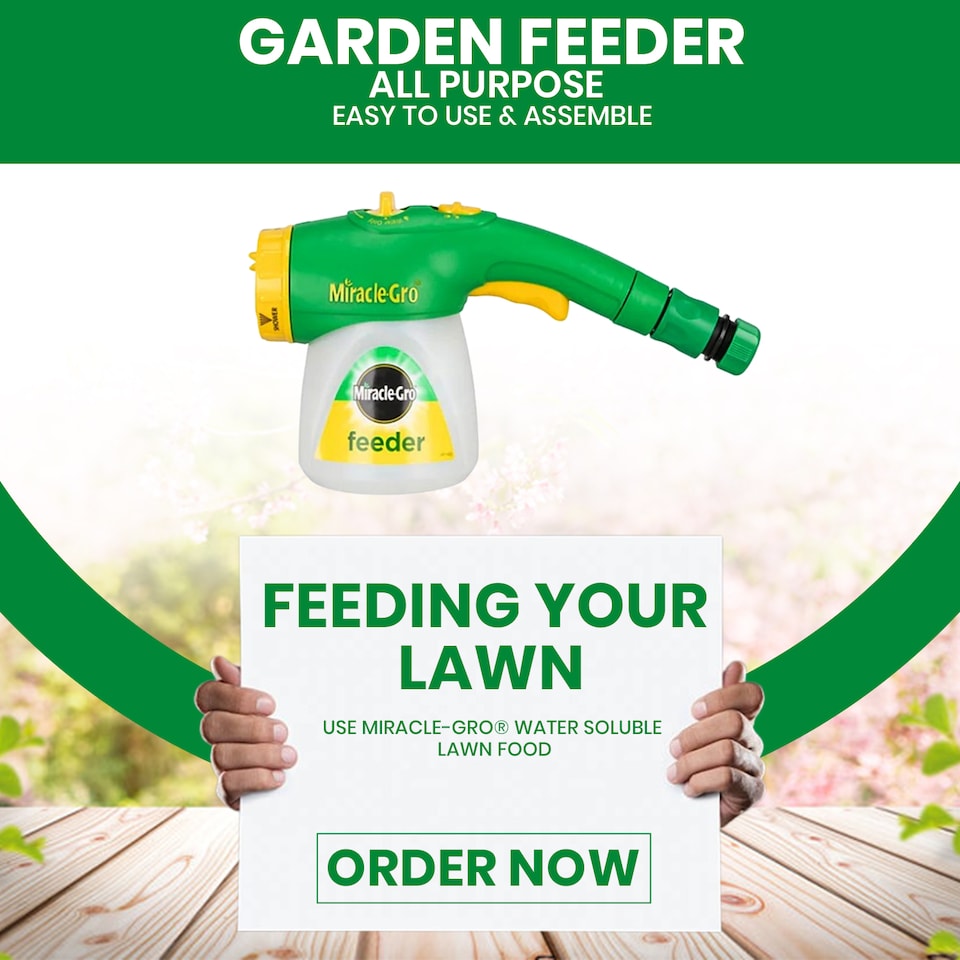 image 1 of Miracle-Gro Feeder for Gardens Lawns & Hanging Baskets Connects to Garden Hose Use with Water Soluble Plant Foods