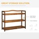 image 4 of HOMCOM 3-Tier Shoe Rack Acacia Wood Shoe Storage Shelf for Entryway Bedroom Teak
