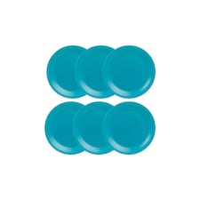 Unbreakable Reusable Plastic Dinner Plates | Green | 6