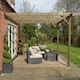 image 5 of Wall Mounted Pergola and Decking Kit - L300 x W300 x H270  cm - Rustic Brown