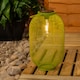 image 3 of ValueLights Solar Powered Outdoor Lime Green Metal Mesh Basket Garden Lantern Light