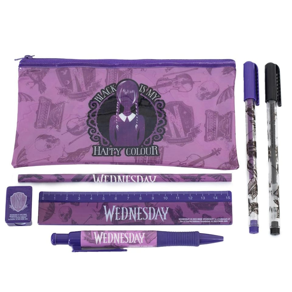 image 1 of Wednesday Bumper Stationery Set - Purple - One Size