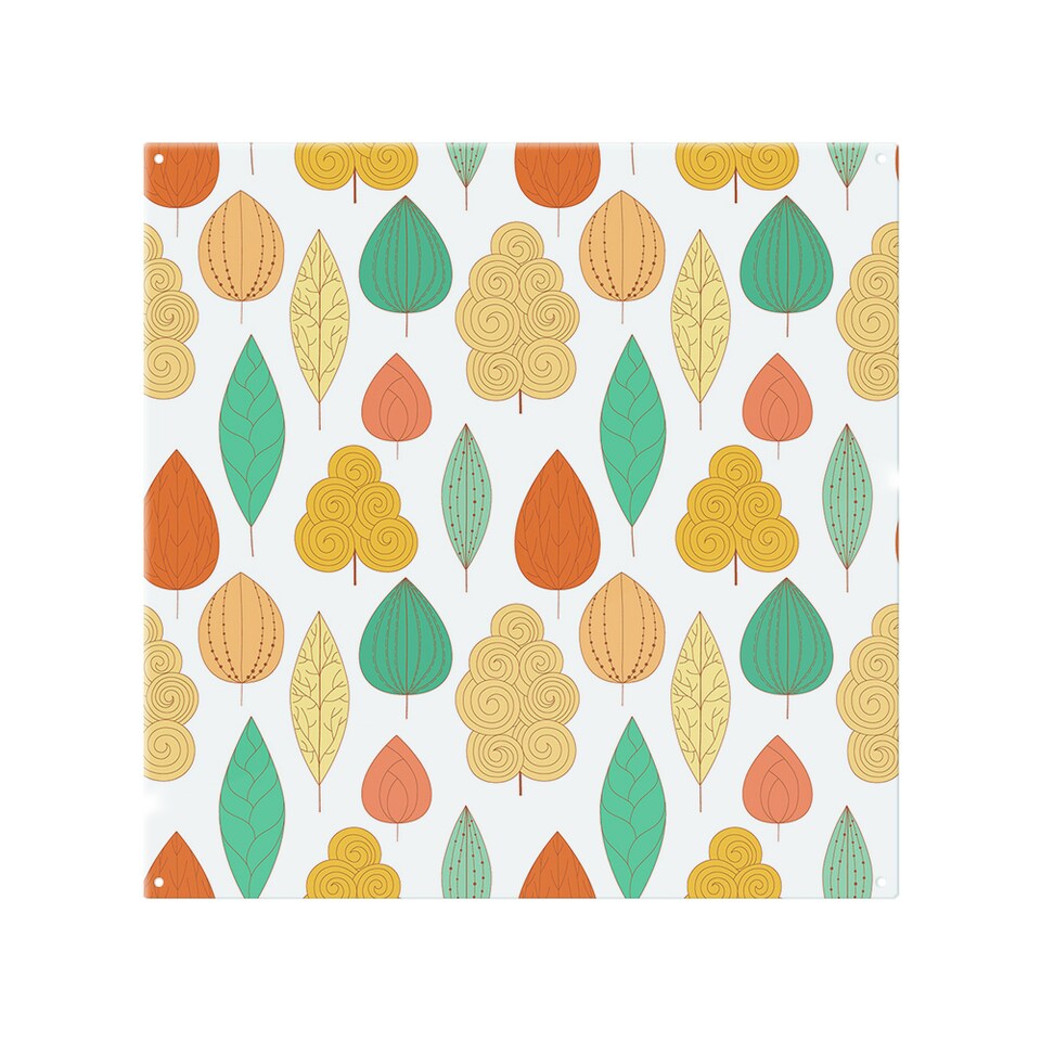 image 1 of Decorative Leaves Splash Back | White