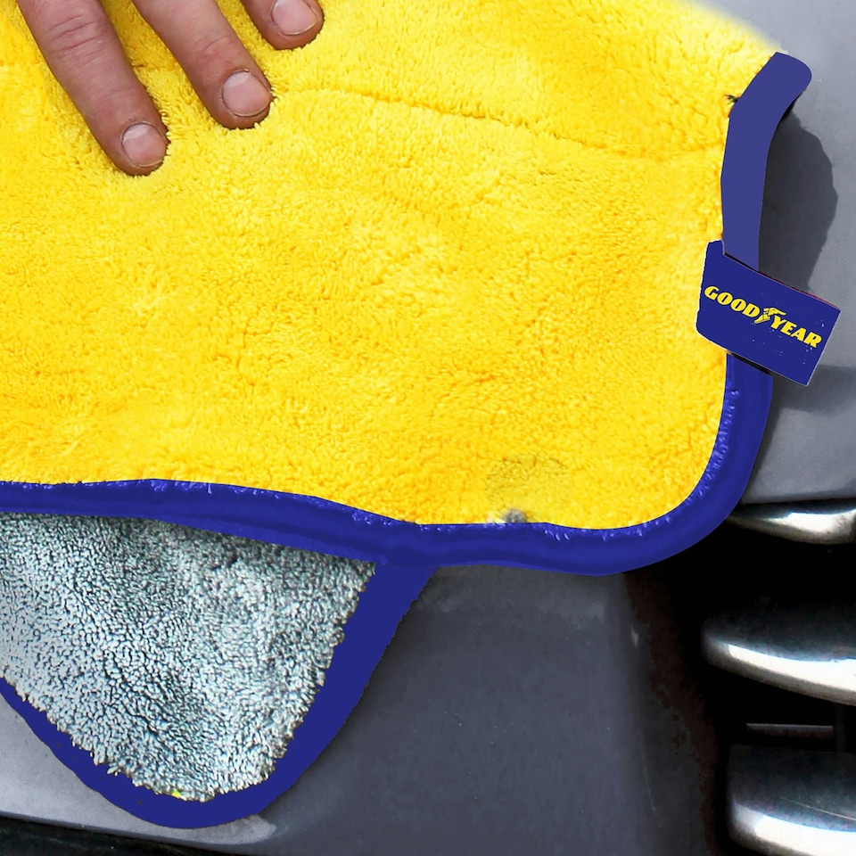image 1 of Goodyear Large Super Absorbent Car Wash Microfiber Towel Cloth Car Cleaning Yellow