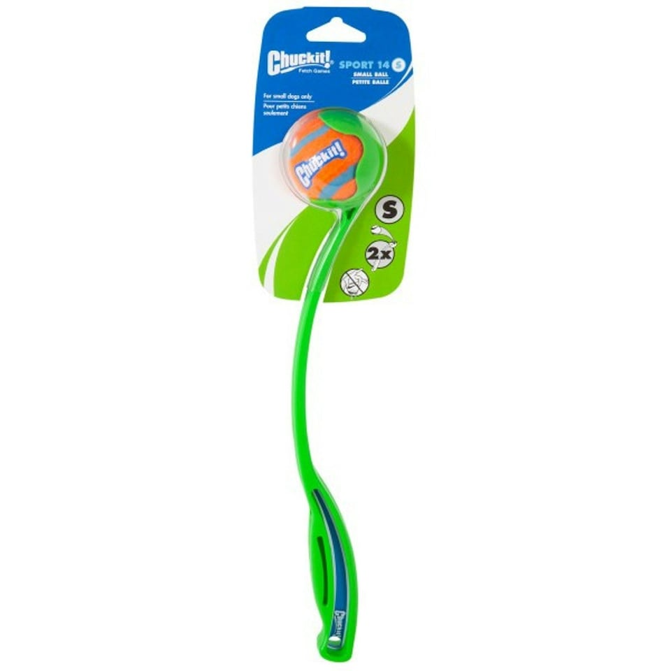 image 1 of Rejected Via Vetting -Chuckit Sport Dog Ball Launcher Toy Thrower Assorted Colours - Chuckit Sport 14 Ball Launcher Small