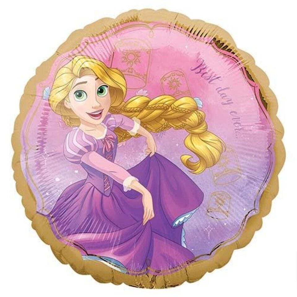image 1 of Rapunzel Once Upon A Time Disney Princess Round Foil Helium Balloon 43cm / 17 in
