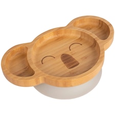 Tiny Dining Children's Bamboo Suction Koala Plate - Grey Grey