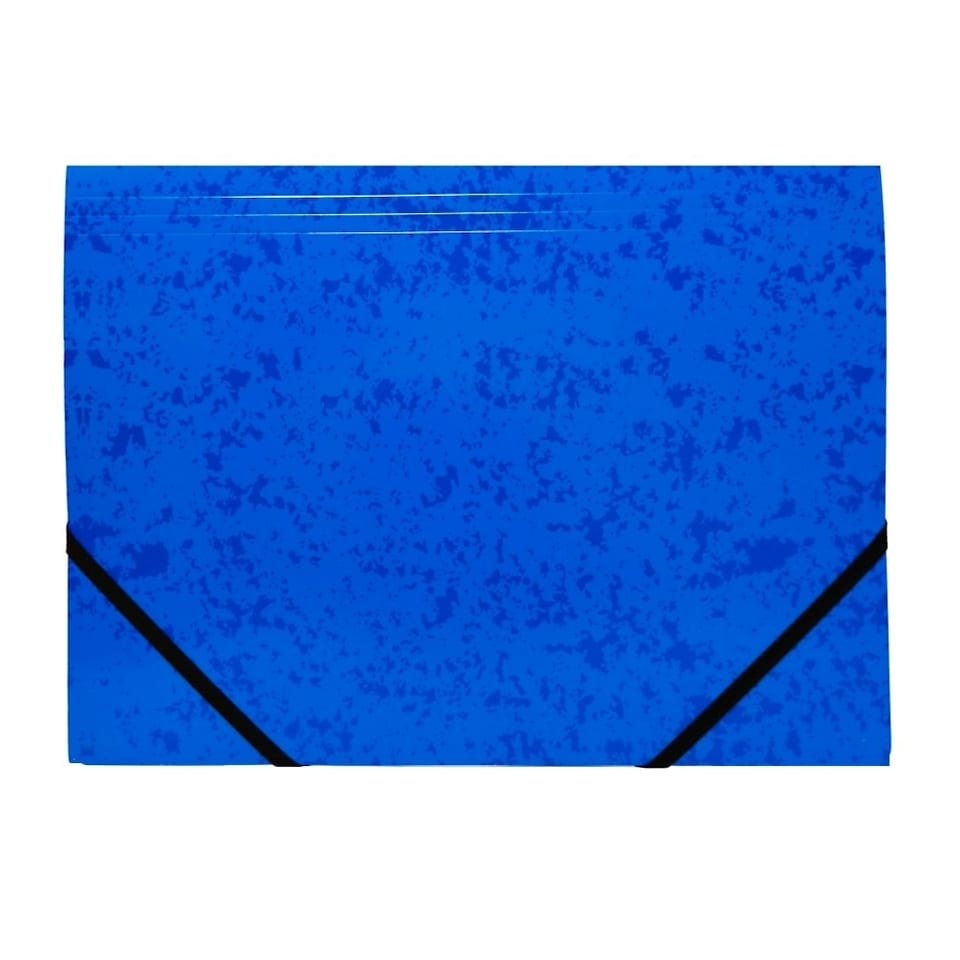 image 1 of A4 Blue Card 3 Flap Folder With Elastic Closure