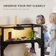 image 5 of PawHut Wooden Tortoise House with Storage Shelf, Clear Observation Windows