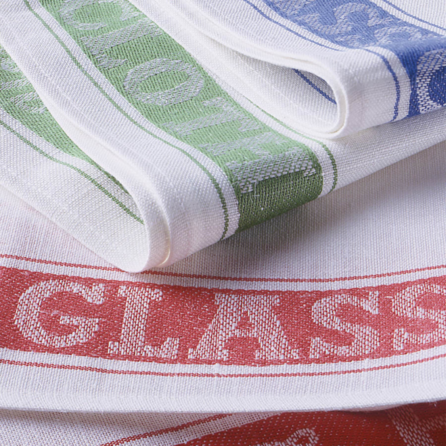 Union Linen Assorted Glass Cloths 50 x 76cm - Pack of 10